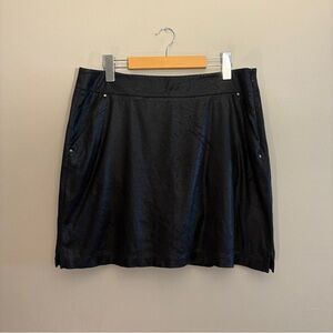 Greg Norman Black Faux Brushed Suede Golf Skort – Size 8 Like New
